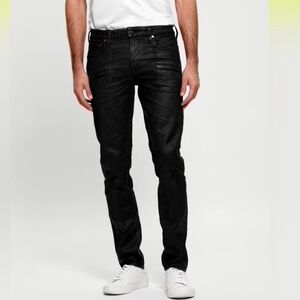 NWT Guess Slim Tapered Zip Jeans Black